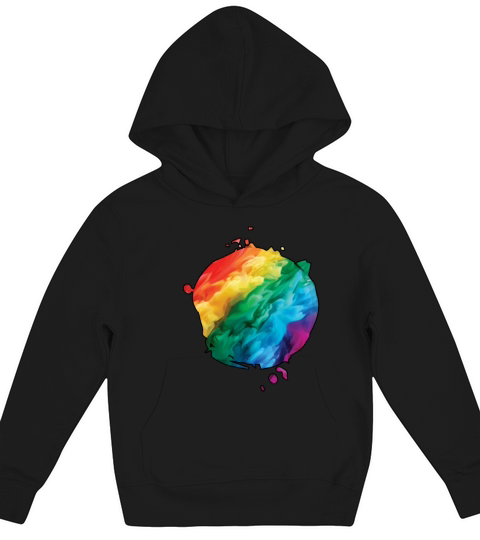 Colorful Rainbow Paint Splatter With Smoke And Fog Kids Hoodie