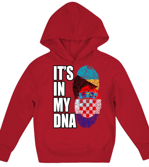 Croatian And Bahamian Mix Heritage DNA Flag Kids Hoodie