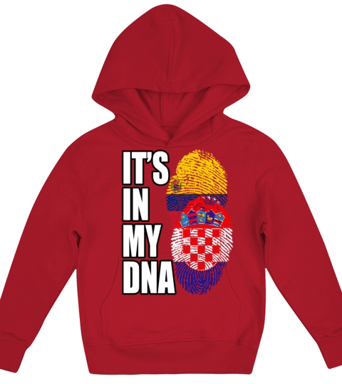 Croatian And Venezuelan Mix Heritage DNA Flag Kids Hoodie