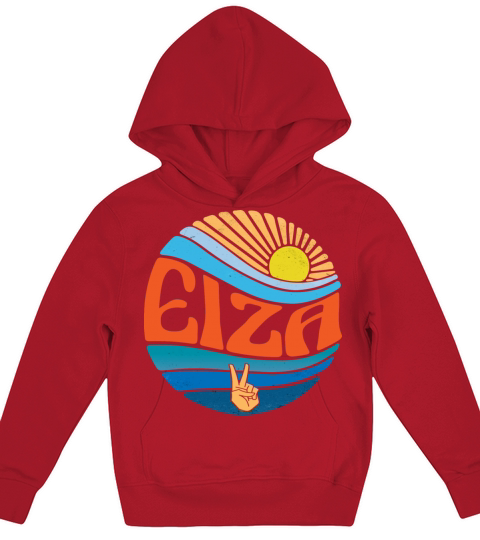 Eiza Shirt Vintage Sunset Eiza Groovy Tie Dye Kids Hoodie