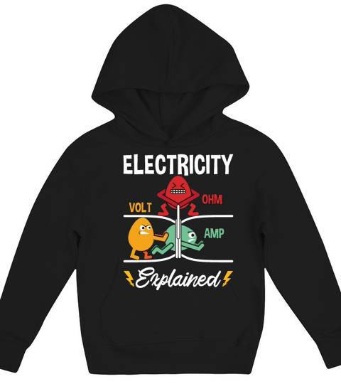Electronics Repair Electricity Volt Ohm Electrical Kids Hoodie