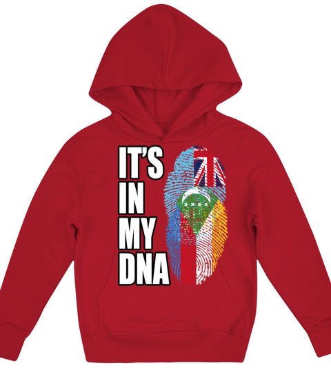 Fijian And Comoran Mix Heritage DNA Flag Kids Hoodie