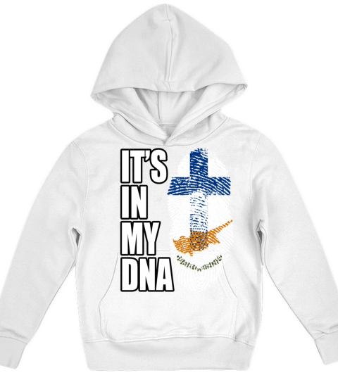 Finland And Cypriot Mix Heritage DNA Flag Kids Hoodie
