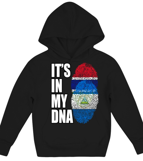 Gambian And Nicaraguan Mix Heritage DNA Flag Kids Hoodie
