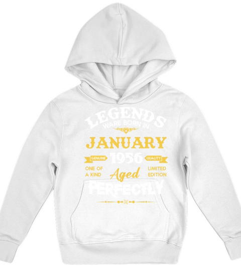 January 1956 Vintage Birthday Present Kids Hoodie