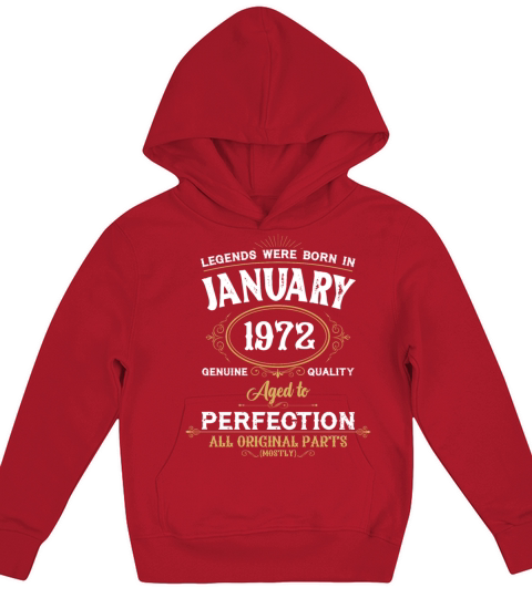 Legends Were Born In January 1972 Kids Hoodie