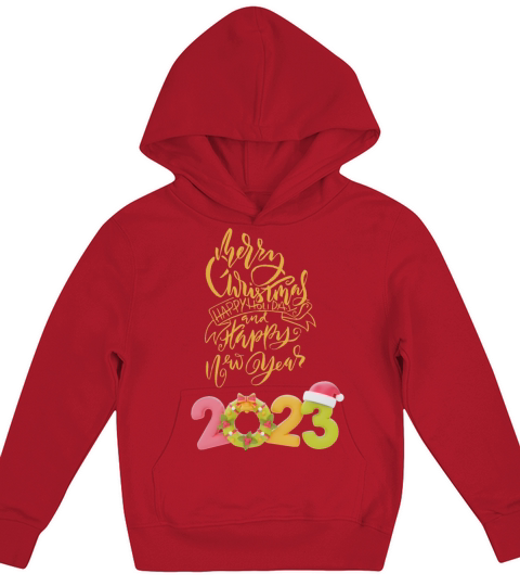 merry christmas and happy new year Kids Hoodie