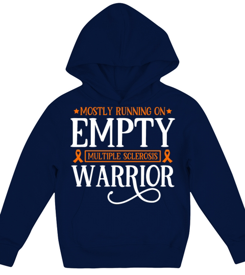 Multiple Sclerosis Awareness Orange Ribbon Mostly Kids Hoodie