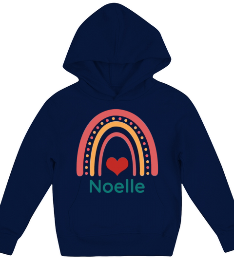 Noelle Vintage Boho Rainbow Kids Hoodie