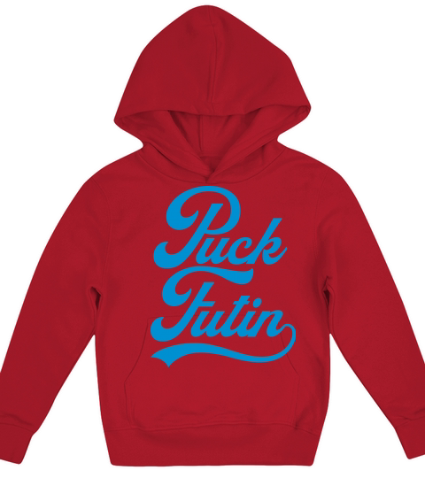 puck futin logo design Kids Hoodie