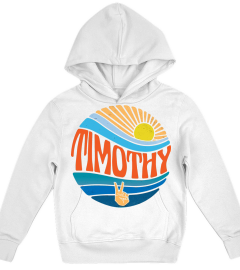 Timothy Shirt Vintage Sunset Timothy Groovy Tie Kids Hoodie