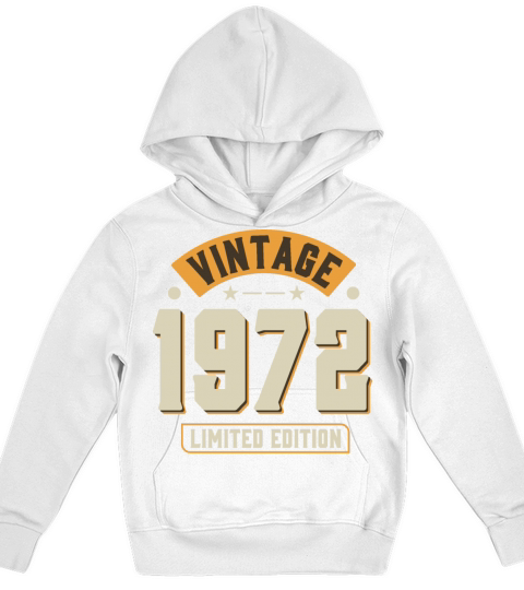 Vintage 1972 50th Birthday Fiftieth Gift Kids Hoodie