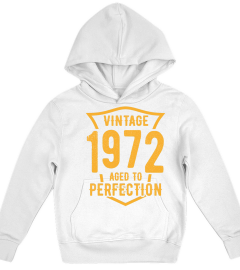 Vintage 1972 Aged To Perfection 51st Birthday Kids Hoodie