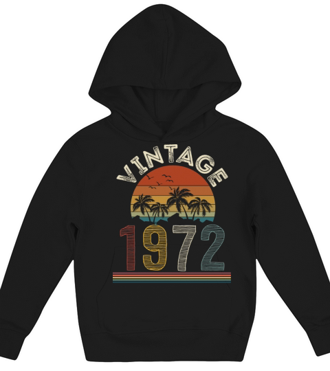 Vintage 1972 Kids Hoodie