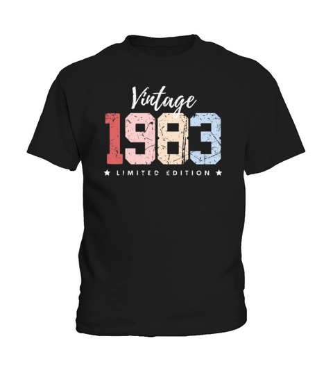40 Years Vintage 1983 Retro 40th Birthday Kids T-Shirt