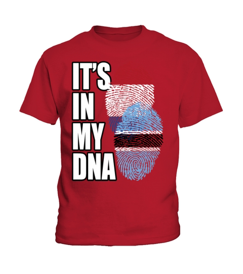 Botswana And Dutch Mix Heritage DNA Flag Kids T-Shirt