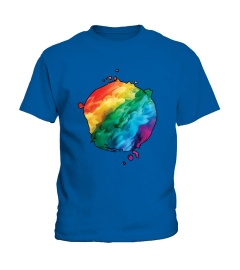 Colorful Rainbow Paint Splatter With Smoke And Fog Kids T-Shirt