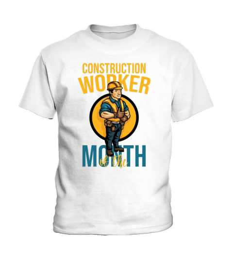 Construction Worker Of The Month Funny Gift Kids T-Shirt
