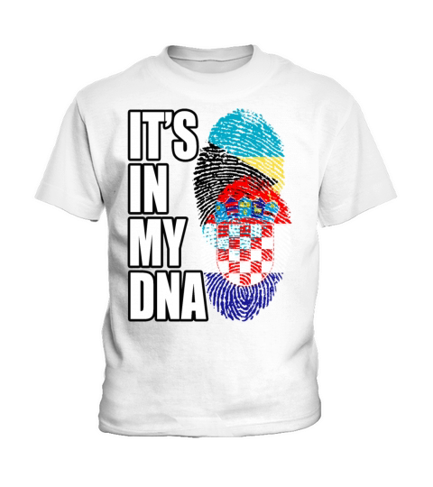 Croatian And Bahamian Mix Heritage DNA Flag Kids T-Shirt