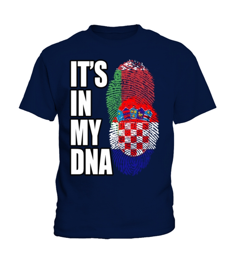 Croatian And Belarusian Mix Heritage DNA Flag Kids T-Shirt