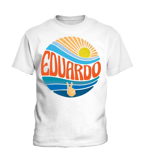 Eduardo Shirt Vintage Sunset Eduardo Groovy Tie Kids T-Shirt