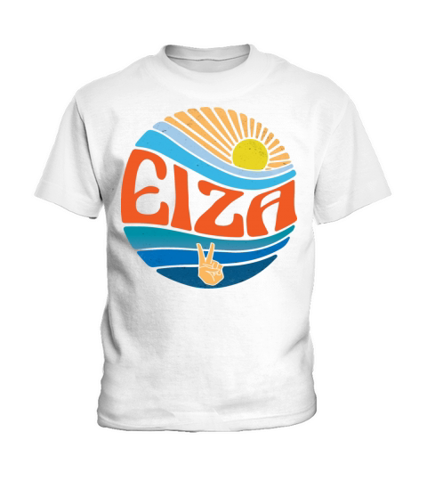 Eiza Shirt Vintage Sunset Eiza Groovy Tie Dye Kids T-Shirt