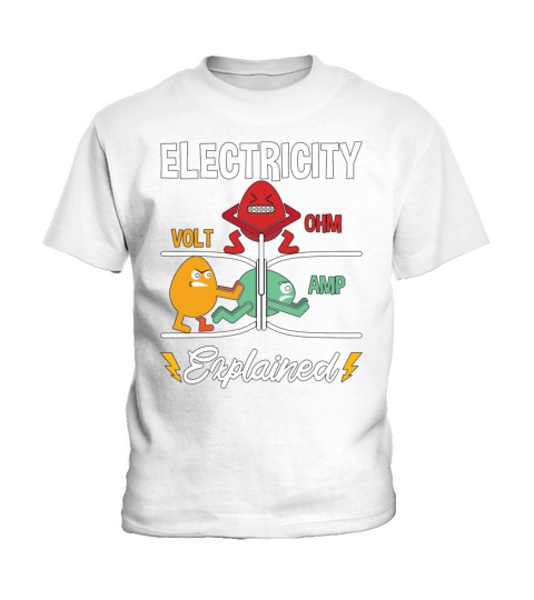 Electronics Repair Electricity Volt Ohm Electrical Kids T-Shirt