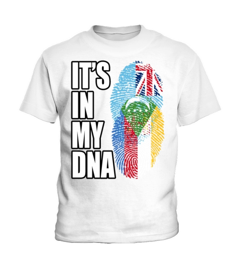 Fijian And Comoran Mix Heritage DNA Flag Kids T-Shirt