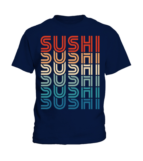 Funny Sushi Retro Vintage Carb Japanese Food Foodi Kids T-Shirt