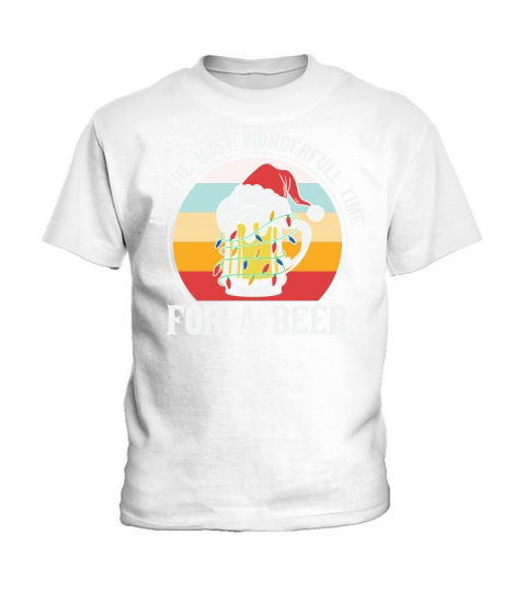 Its The Most Wonderfull for a Beer happy Christmas Kids T-Shirt