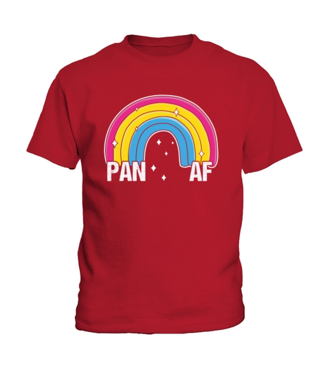 Pan AF Pansexual Pride Flag Rainbow Kids T-Shirt