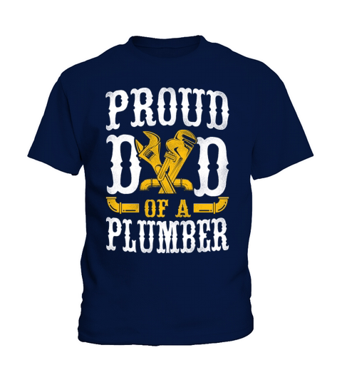 Plumbing Plumber Dad Vintage Proud Kids T-Shirt