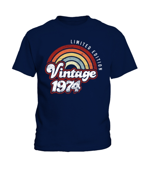 Vintage 1974 47Years Old 47th Birthday Limited Kids T-Shirt