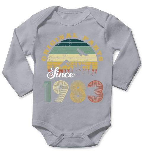 40th birthday original parts since 1983 Long Sleeve Baby One-Piece