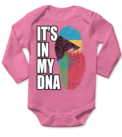 Belarusian And Bahamian Mix Heritage DNA Flag Long Sleeve Baby One-Piece