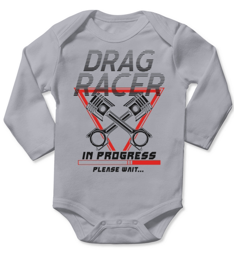 Drag Racing Race Car Retro Vintage Long Sleeve Baby One-Piece