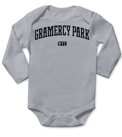 Gramercy Park New York City Vintage Long Sleeve Baby One-Piece