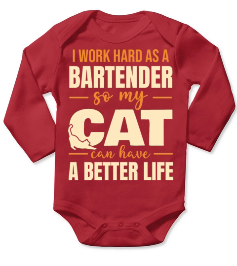 I work hard as cat lover Long Sleeve Baby One-Piece