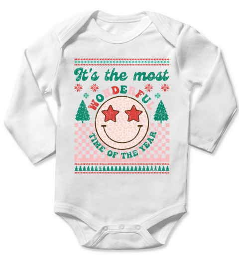 Its the most wonderful time of the year ugly sweater christmas Long Sleeve Baby One-Piece
