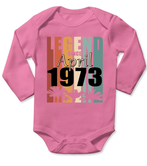 Legend born April 1973 vintage Long Sleeve Baby One-Piece