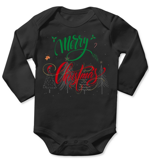 Merry Christmas Shirt Cute Short Sleeve Christmas Long Sleeve Baby One-Piece
