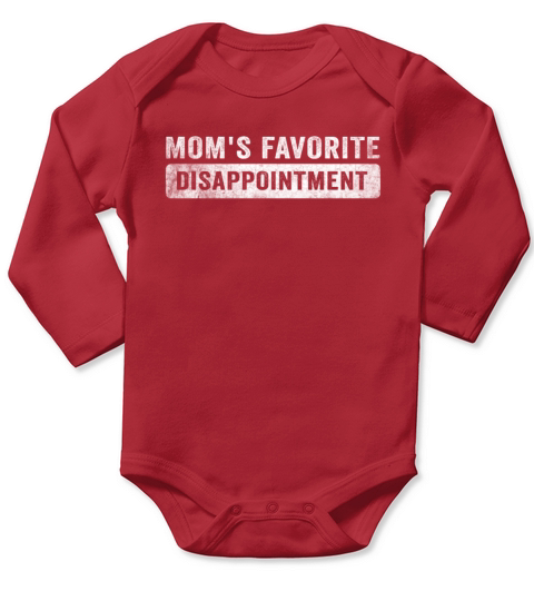 Moms Favorite Disappointment Mom Life Mama Mother Long Sleeve Baby One-Piece