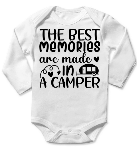the best memories are made in a camper Long Sleeve Baby One-Piece