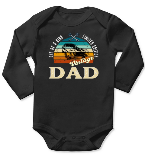 Vintage One of A Kind Dad Long Sleeve Baby One-Piece