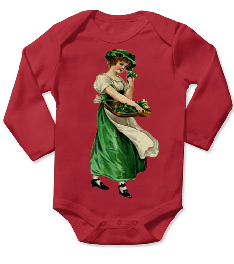 Vintage St Patricks Day Long Sleeve Baby One-Piece