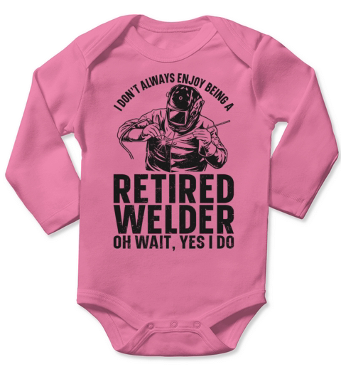 Welder Welding Retirement Vintage Long Sleeve Baby One-Piece