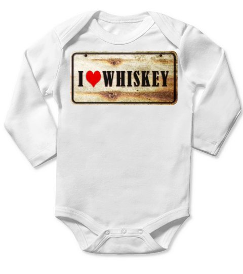Whiskey vintage sign Long Sleeve Baby One-Piece