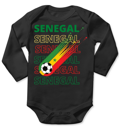 World Senegal Soccer Vintage Long Sleeve Baby One-Piece