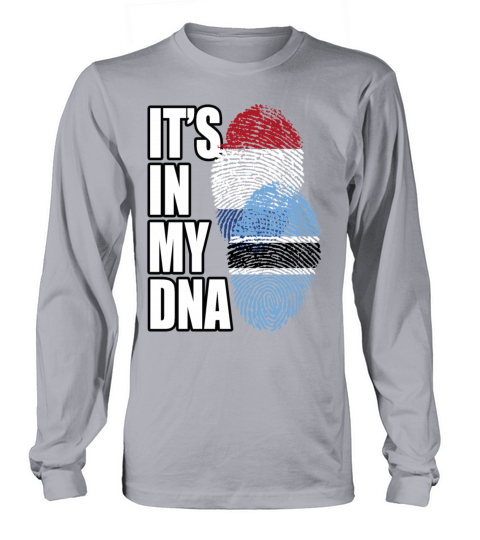 Botswana And Dutch Mix Heritage DNA Flag Long sleeved Unisex