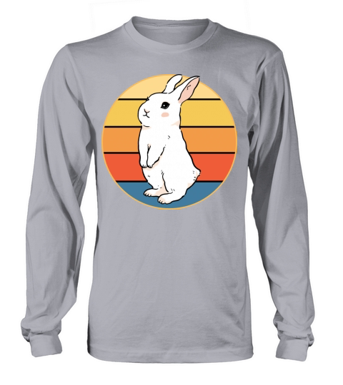 Cute Rabbit Bunny Retro Sunset Vintage Animal Pet Long sleeved Unisex